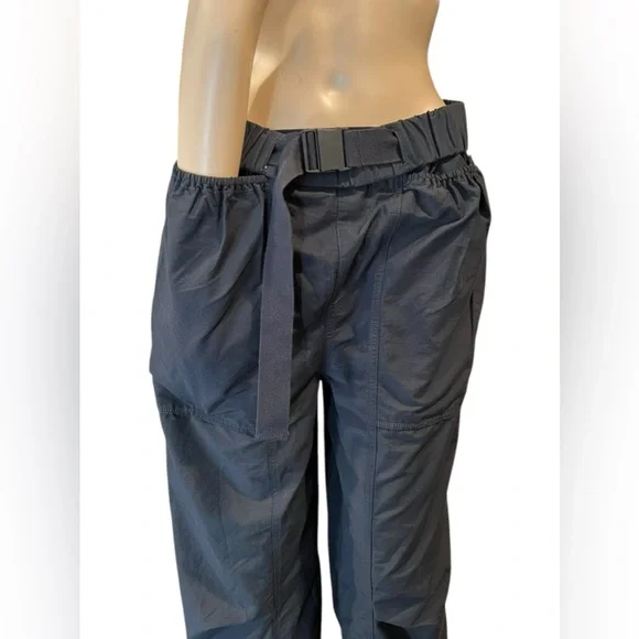 Free People FP Movement Black Pants Womens Offsides Belt Buckle Pockets Size S - Picture 7 of 14